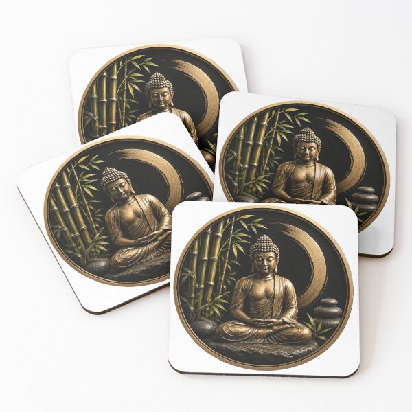 Item preview, Golden Buddha – Zen Harmony Circle designed and sold by AstraDrip Studio.