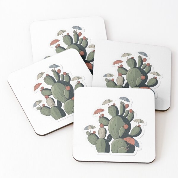 Item preview, Umbrella Bloom Cactus Minimal Sticker Design designed and sold by Naviora.