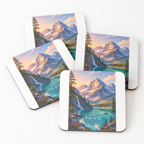 Item preview, Yoho National Park Emerald Lake Waterfall and Canadian Rockies Alberta Landscape designed and sold by Places On Earth.