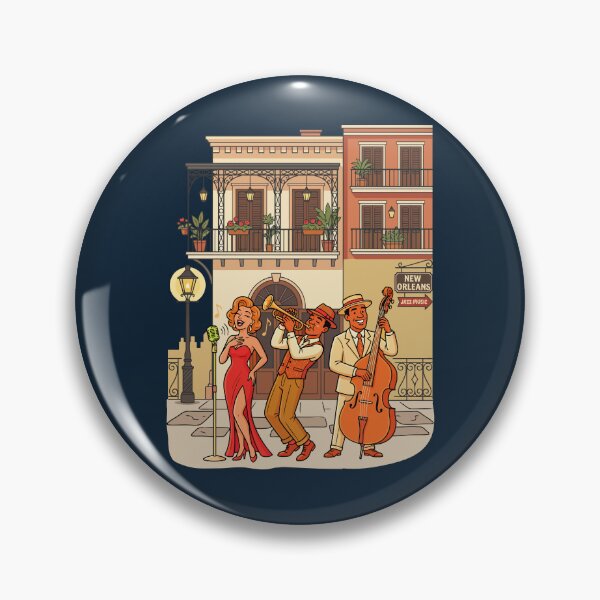 Item preview, New Orleans Jazz Street Band Vintage French Quarter Music Art designed and sold by mashmosh.