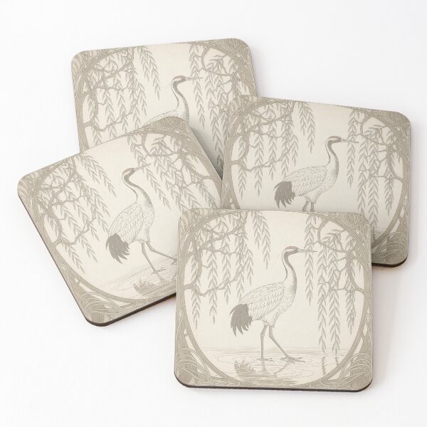 Item preview, Art Nouveau Crane Among Willows Decorative Print designed and sold by PictorialWhimsy.