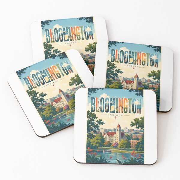Item preview, Bloomington Indiana Indiana University Campus and Monroe County Skyline designed and sold by Places On Earth.