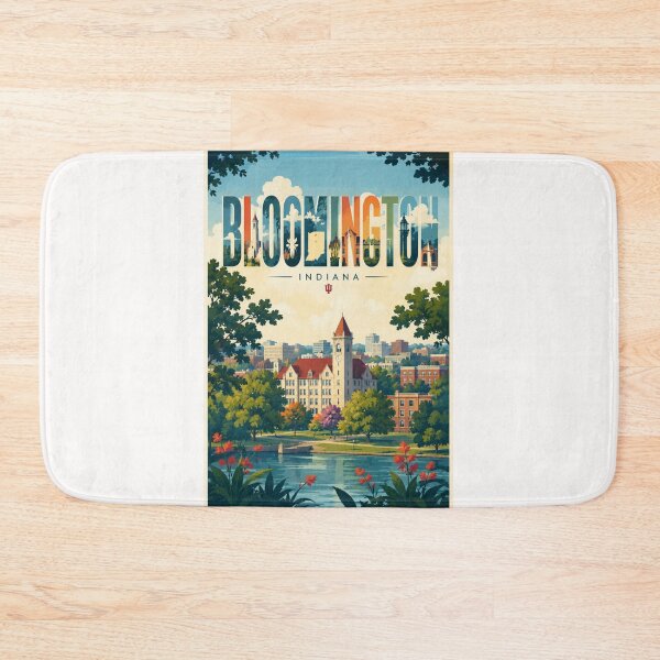 Item preview, Bloomington Indiana Indiana University Campus and Monroe County Skyline designed and sold by Places On Earth.