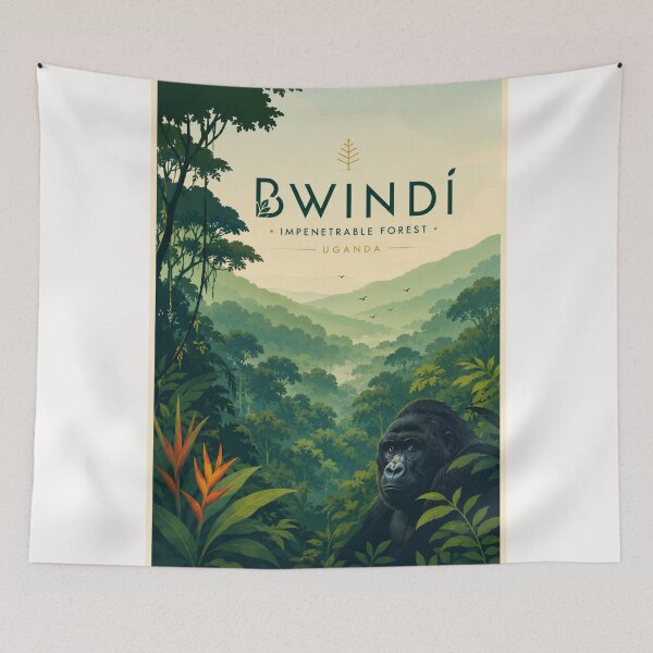 Item preview, Bwindi Impenetrable Forest Uganda Mountain Gorilla and Albertine Rift Region designed and sold by Places On Earth.