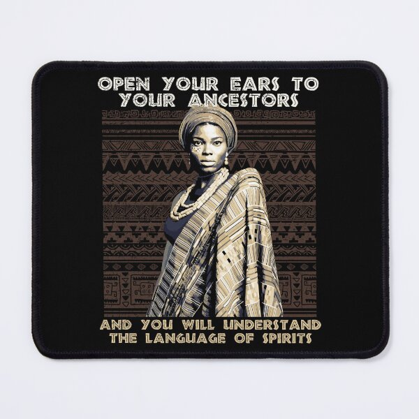 Item preview, Open Your Ears to Your Ancestors, African Tradition, Proverb, African Pattern Design, Africa Gift designed and sold by Proverbial Wisdom Design.