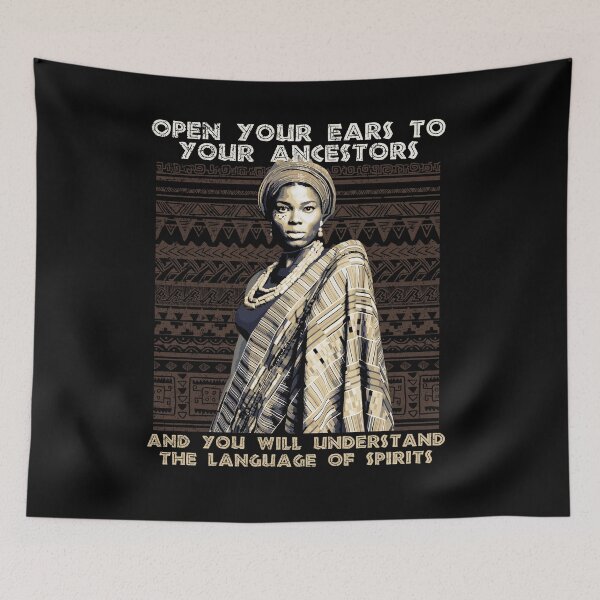Item preview, Open Your Ears to Your Ancestors, African Tradition, Proverb, African Pattern Design, Africa Gift designed and sold by Proverbial Wisdom Design.