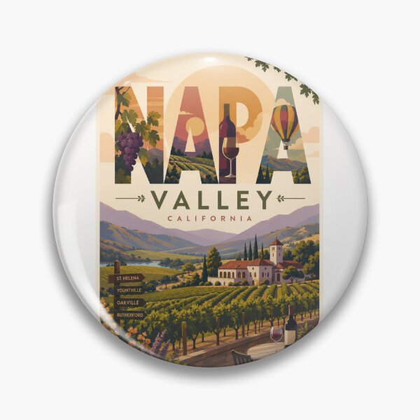 Item preview, Napa Valley California St Helena Yountville and Rutherford Wine Country designed and sold by Places On Earth.