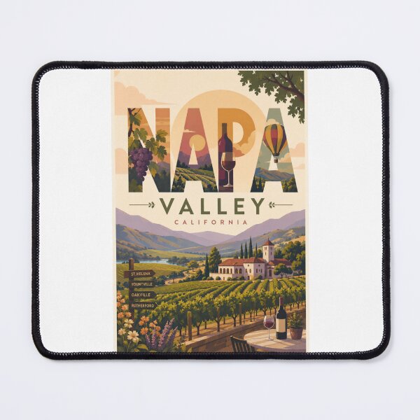 Item preview, Napa Valley California St Helena Yountville and Rutherford Wine Country designed and sold by Places On Earth.