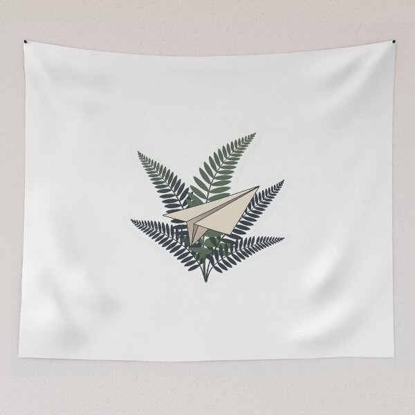 Item preview, Paper Airplane Fern Minimal Nature Illustration designed and sold by Naviora.