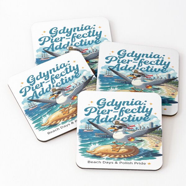 Item preview, Gdynia Pier-fectly Addictive Seagull T-Shirt | Funny Polish Beach Vacation Design | Gdynia Poland Coastal Travel Gift designed and sold by Sushikidsntoddlers.