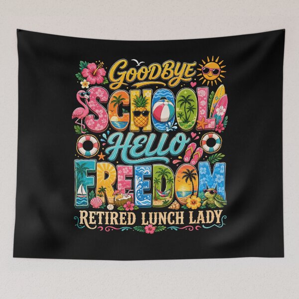 Item preview, Goodbye School Hello Pool Retired Lunch Lady Summer Vacation designed and sold by THREE LITTLE BEANS.