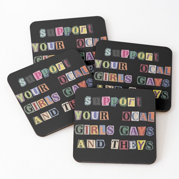 Item preview, Support Your Local Girls Gays and Theys Retro Ransom Note Pride designed and sold by haitrieuic96.