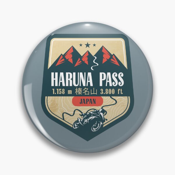Item preview, Haruna Pass Gunma Japan Biker Badge designed and sold by CynthiaGraphics.