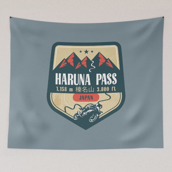 Item preview, Haruna Pass Gunma Japan Biker Badge designed and sold by CynthiaGraphics.