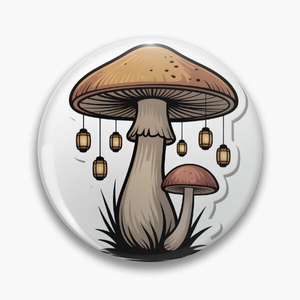 Item preview, Lantern Mushroom Minimal Cottagecore Design designed and sold by Naviora.