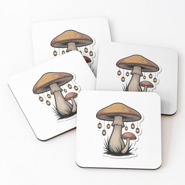 Item preview, Lantern Mushroom Minimal Cottagecore Design designed and sold by Naviora.