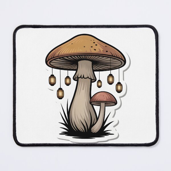 Item preview, Lantern Mushroom Minimal Cottagecore Design designed and sold by Naviora.