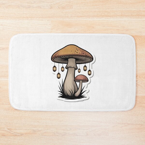 Item preview, Lantern Mushroom Minimal Cottagecore Design designed and sold by Naviora.