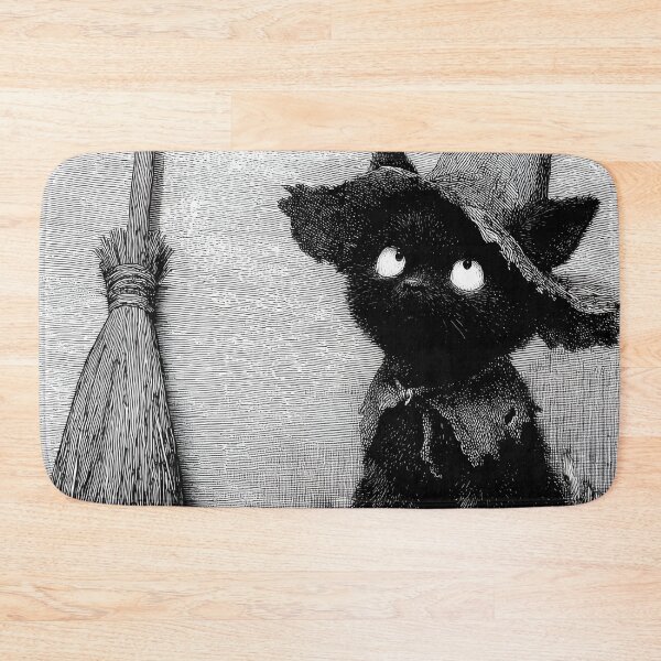 Item preview, Vintage Black Cat Witch and Broomstick designed and sold by colorful-white.