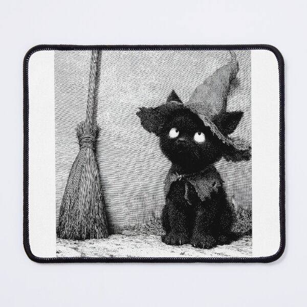 Item preview, Vintage Black Cat Witch and Broomstick designed and sold by colorful-white.