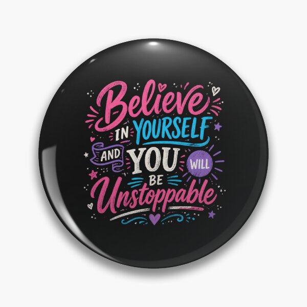 Item preview, Believe in Yourself Motivational Typography Poster designed and sold by CrazyRedBubble1.