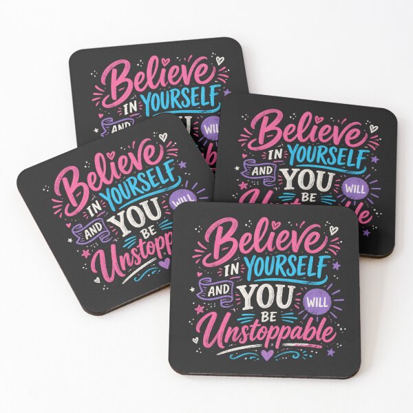 Item preview, Believe in Yourself Motivational Typography Poster designed and sold by CrazyRedBubble1.