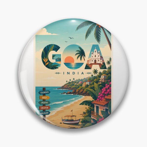 Item preview, Goa India Calangute Baga Anjuna Vagator and Palolem Coastline designed and sold by Places On Earth.