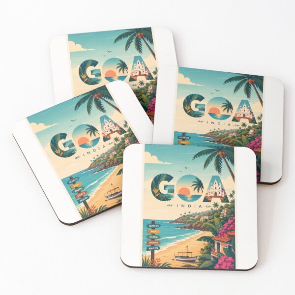 Item preview, Goa India Calangute Baga Anjuna Vagator and Palolem Coastline designed and sold by Places On Earth.
