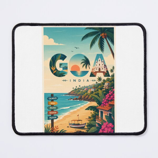 Item preview, Goa India Calangute Baga Anjuna Vagator and Palolem Coastline designed and sold by Places On Earth.