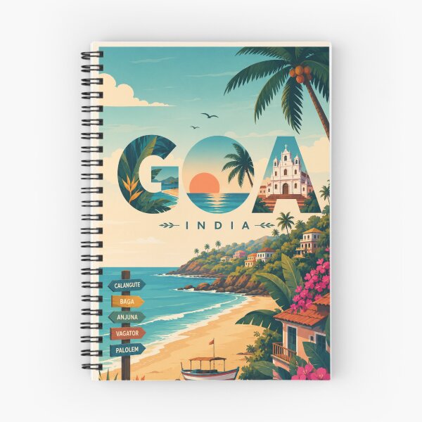 Item preview, Goa India Calangute Baga Anjuna Vagator and Palolem Coastline designed and sold by Places On Earth.