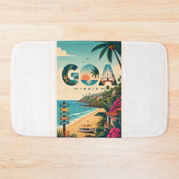 Item preview, Goa India Calangute Baga Anjuna Vagator and Palolem Coastline designed and sold by Places On Earth.
