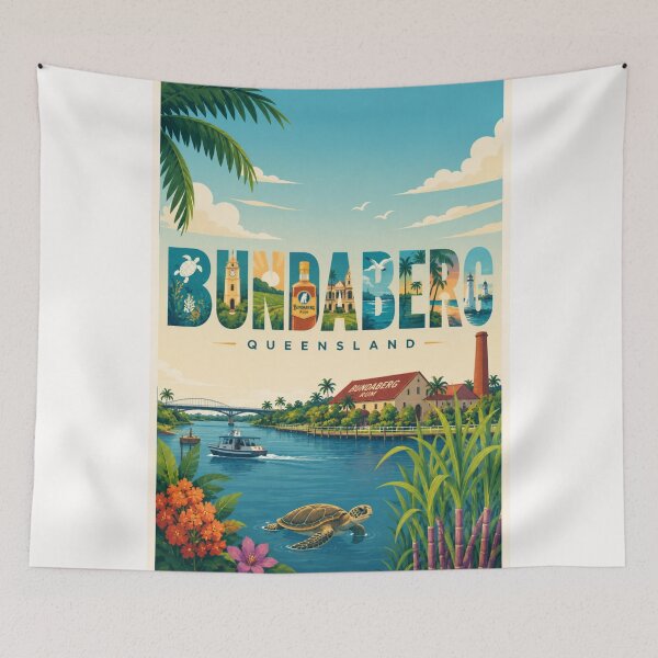 Item preview, Bundaberg Queensland Mon Repos and Coral Coast Australia designed and sold by Places On Earth.