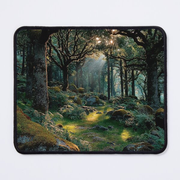 Item preview, Enchanted Forest Print | Mossy Woodland Path Nature Wall Art designed and sold by JPrintsInc.
