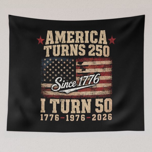 Item preview, America 250th Birthday Shirt – America Turns 250, I Turn 50 Tee, Vintage 1976 designed and sold by THREE LITTLE BEANS.