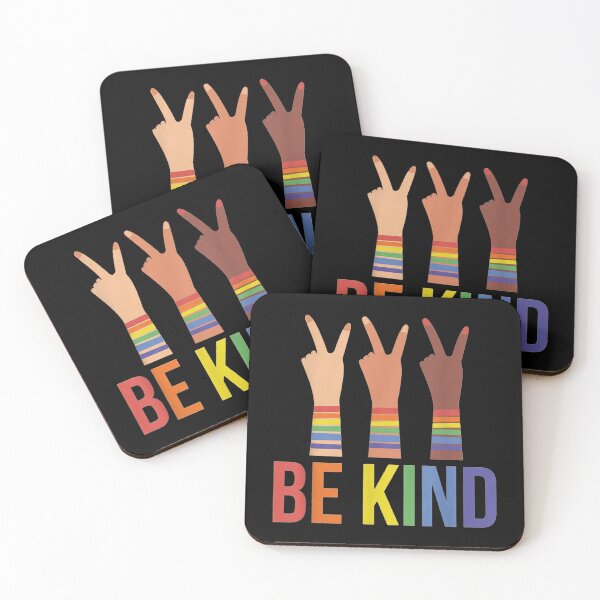 Item preview, Be Kind Rainbow Pride Peace Sign Hands LGBTQ Community Support Design designed and sold by TrevorCantela.