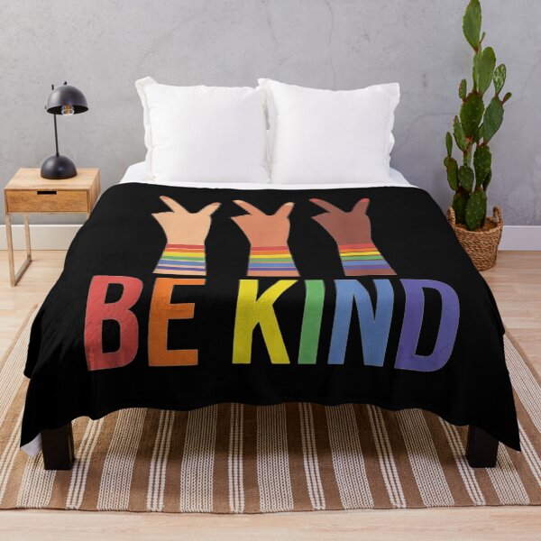 Item preview, Be Kind Rainbow Pride Peace Sign Hands LGBTQ Community Support Design designed and sold by TrevorCantela.