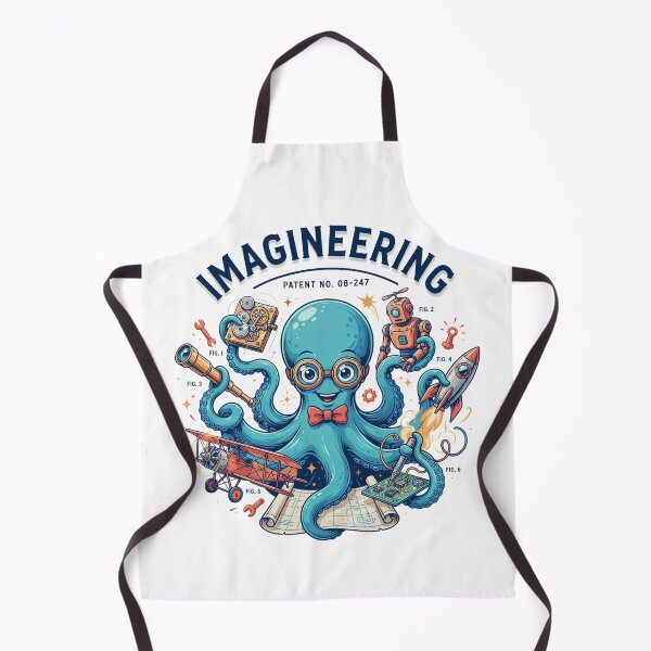 Item preview, Imagineering Octopus – Creative Inventor Engineer STEM Design designed and sold by ArcticFoxStudio.