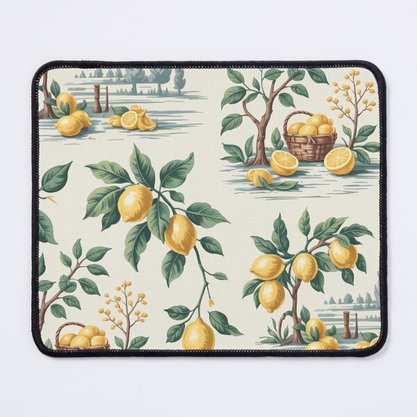 Item preview, French Citrus Toile Pattern – Lemon Orchard Cottagecore Wallpaper Design designed and sold by Tamas Das.