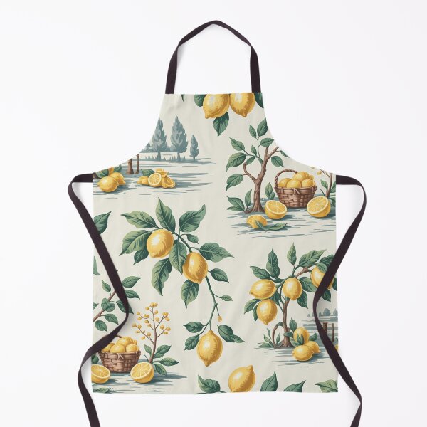 Item preview, French Citrus Toile Pattern – Lemon Orchard Cottagecore Wallpaper Design designed and sold by Tamas Das.