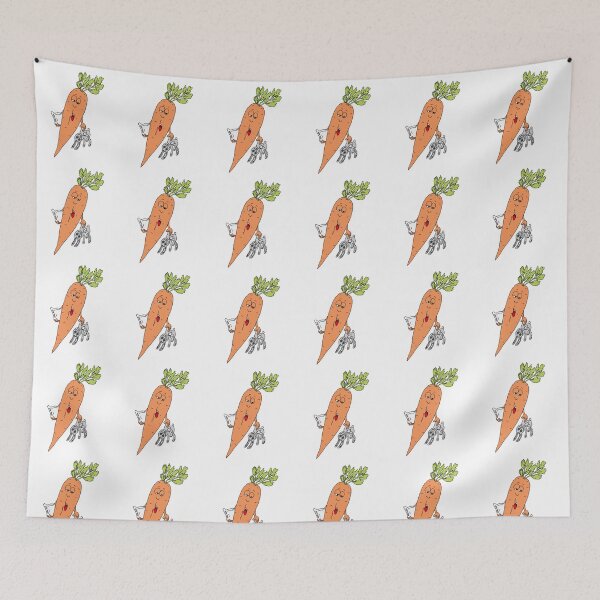 Item preview, Funny Sleepy Carrot Bedtime Bunny Absurd Food Pun designed and sold by MyxaART.