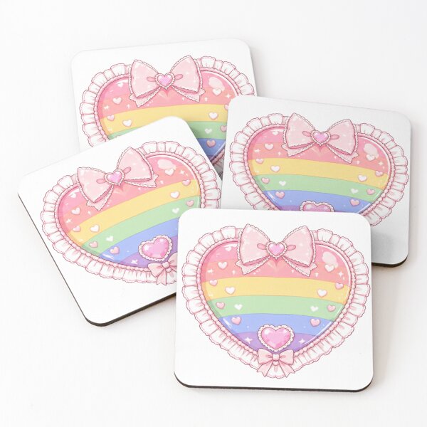 Item preview, Kawaii rainbow heart designed and sold by fadeinkstudio.