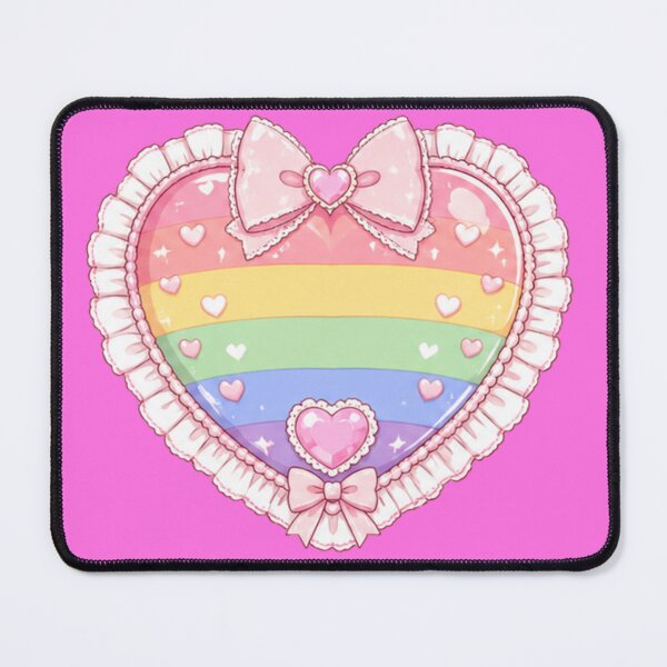 Item preview, Kawaii rainbow heart designed and sold by fadeinkstudio.
