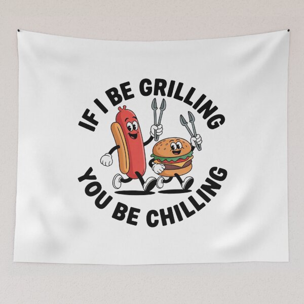Item preview, Funny Retro BBQ Grilling Hot Dog Burger Summer barbecue hotdog designed and sold by w1ckerman.