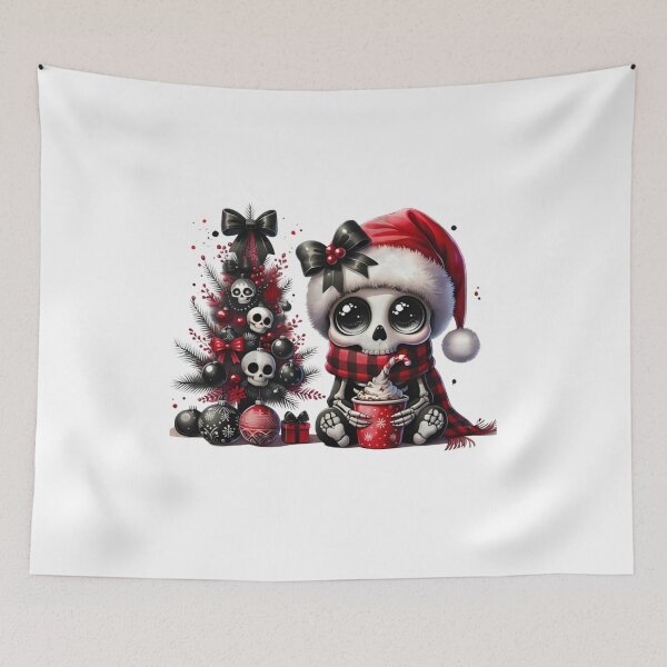 Item preview, Cute Creepmas Skeleton Baby Christmas Tree Sticker designed and sold by Vynesnk.