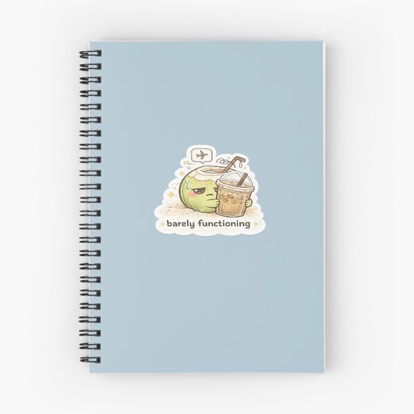 Item preview, Barely Functioning Coconut Sticker | Cute Burnout Coffee Meme Tropical Aesthetic designed and sold by Qingtian814.