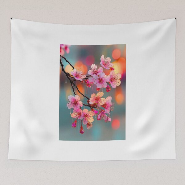 Item preview, Cherry Blossom Branch Print | Pink Floral Spring Nature Art designed and sold by JPrintsInc.