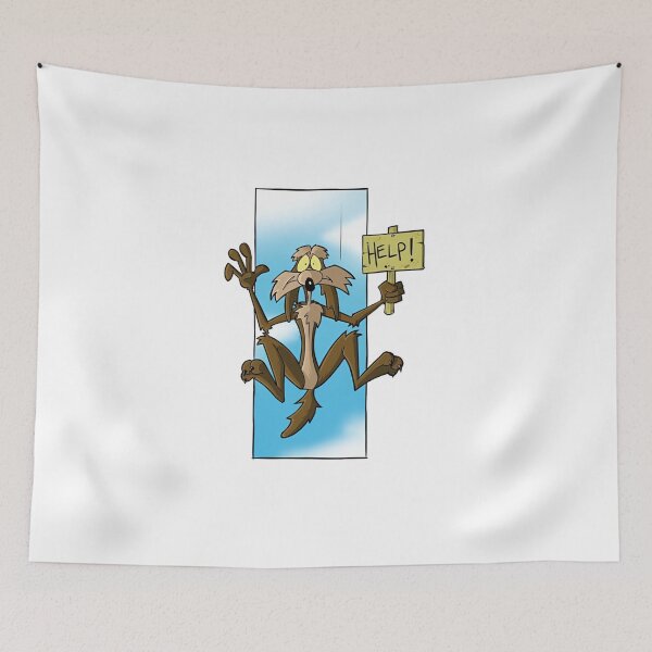 Item preview, Wile E. Coyote Stuck Help Sign Cartoon designed and sold by Moonpaw-Whimsy.