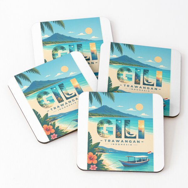 Item preview, Gili Trawangan Lombok Coastline and Island Waters Indonesia designed and sold by StampMyPassport.