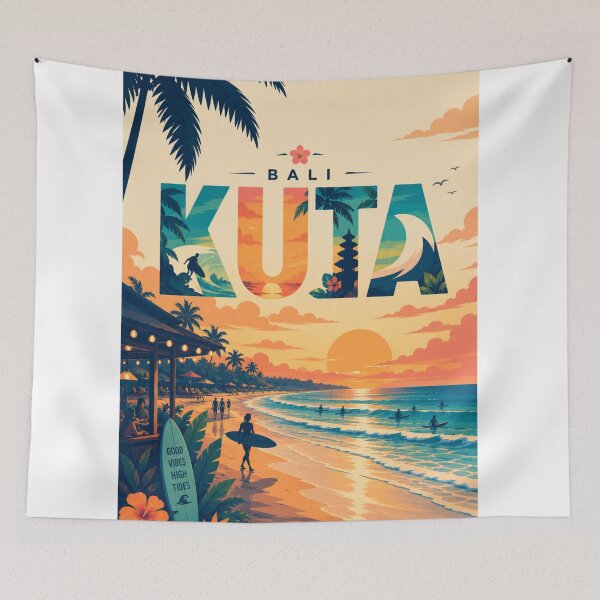 Item preview, Kuta Bali Surf Coast and Sunset Beach Indonesia designed and sold by StampMyPassport.