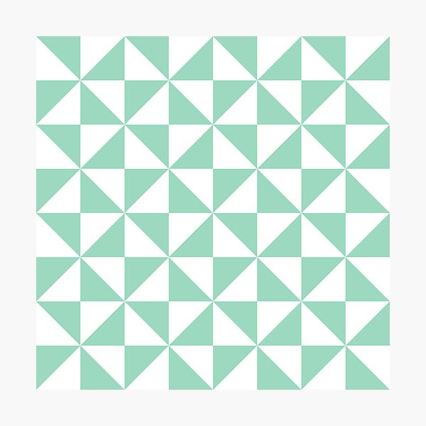 Item preview, White And Mint Pinwheel Pattern designed and sold by pattern-archive.